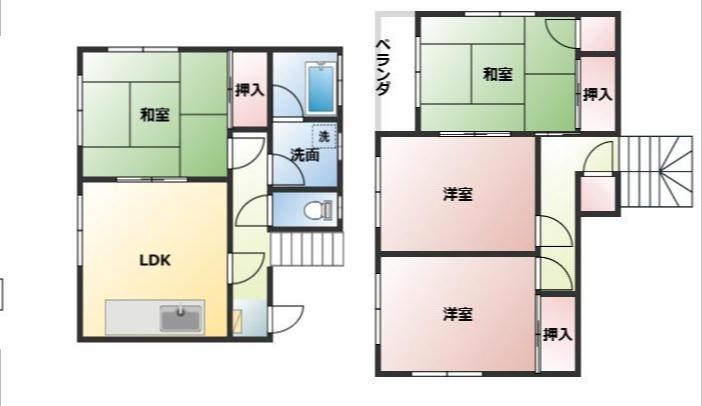 深谷市大谷　中古戸建の間取り