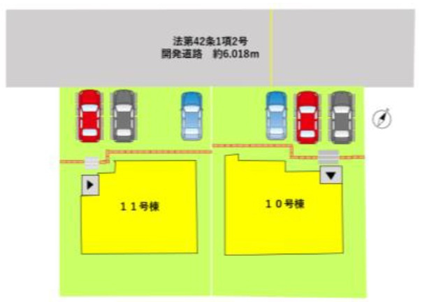 よかタウン／東区戸島西7丁目3期／１１号棟の区画図|開発分譲地内の2区画をご案内です♪他の物件も一緒にご案内可能です！お問合せ下さい！
