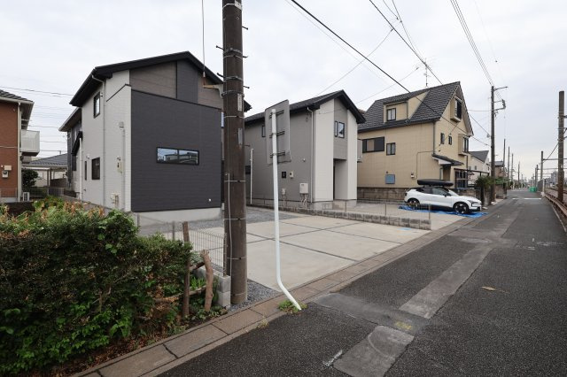 《仲介手数料無料》北区別所町13-14新築一戸建てリガーレの外観|撮影日 2025年9月4日 13:30 曇り