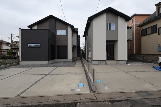 《仲介手数料無料》北区別所町13-14新築一戸建てリガーレの外観|撮影日 2025年9月4日 13:30 曇り