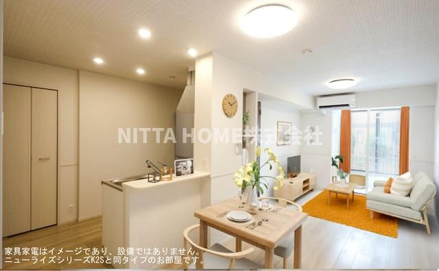 ハーモニー福知山　Ａ棟の居間・リビング|【イメージ写真】１３．３帖のリビングルーム★