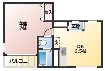 ユーコート鳴尾の間取り