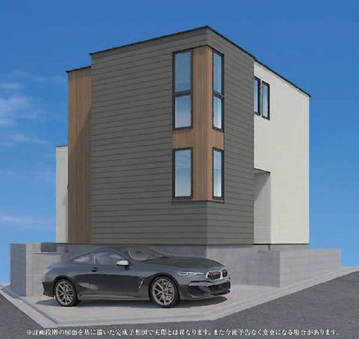 【横浜市旭区中白根2丁目49-7新築戸建て】★仲介手数料無料★（上白根小学校・旭北中学校）の外観パース