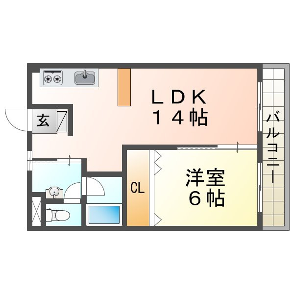 プラザ学園南の間取り