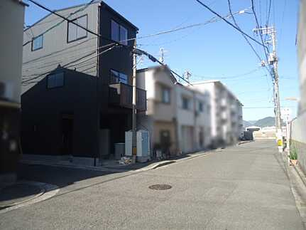 広島市中区江波栄町の前面道路含む現地写真