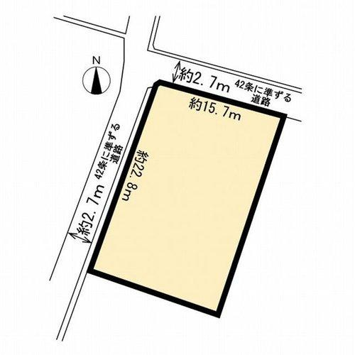 松山市府中土地の土地図|地形良好です