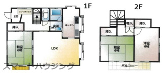 【間取り】 | 中古　相模原市緑区　大島　京王相模原線　横浜線　橋本駅 | 建物80.14m2　和室を含む３DK