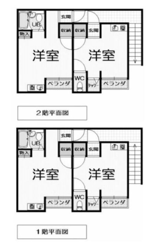 京都市左京区田中南西浦町　一棟アパート　京都大学近く物件の間取り