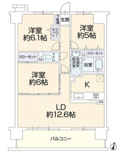 【間取り】 | 【宝マンション道徳東第3】✨️仲介手数料無料✨️豊田小学校・大江中学校