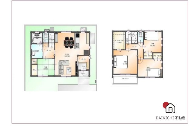 【間取り】 | 深谷市上柴町東３丁目　フェリディアガーデン　未入居戸建　全6区画　3号棟 | 3号棟