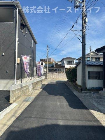 【新築戸建】　いわき市内郷内町第5の前面道路含む現地写真|接道含む現地写真です