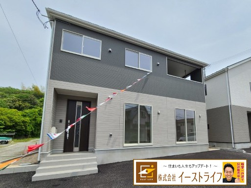 【新築戸建】　いわき市後田町第3の外観|1号棟外観写真　いつでもご案内いたします！お気軽にお問い合わせください。（担当：梶田）