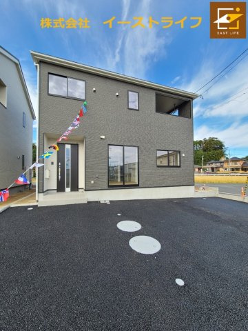 【新築戸建】　いわき市四倉町上仁井田第15　ラスト1棟の外観|値下げしました！　1号棟外観写真　完成いたしました。随時ご案内できます！お気軽にご連絡ください！（担当：梶田）