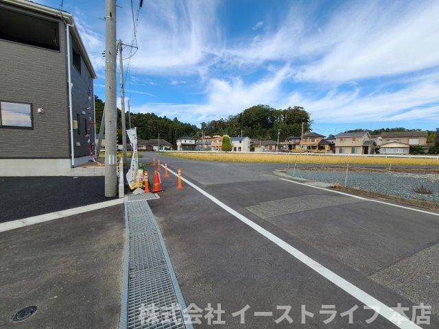 【新築戸建】　いわき市四倉町上仁井田第15　ラスト1棟の前面道路含む現地写真|前面道路です。