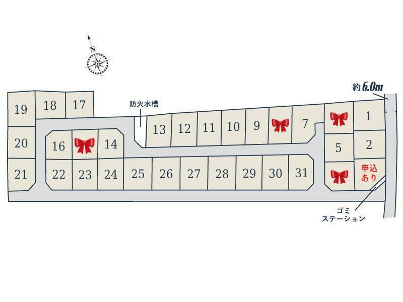 小山市中久喜　新築戸建12号棟の区画図