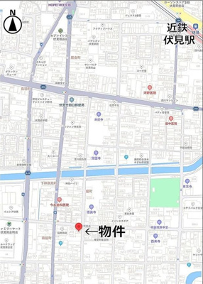 【地図】 | 京都市伏見区西朱雀町店舗付住宅