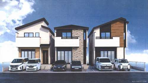 寒川町岡田1期　新築戸建全3棟　2号棟の外観