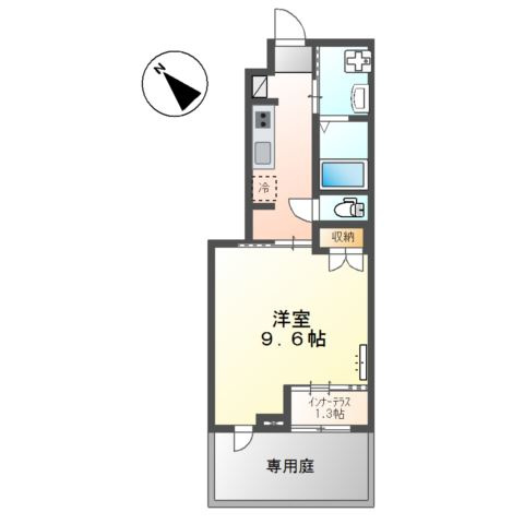 【間取り】 | N Anchorage | １Kのお部屋です
