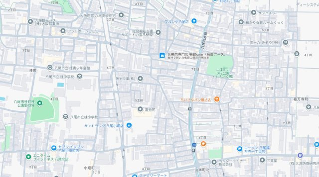 八尾市山本町北　第6期　新築一戸建ての地図