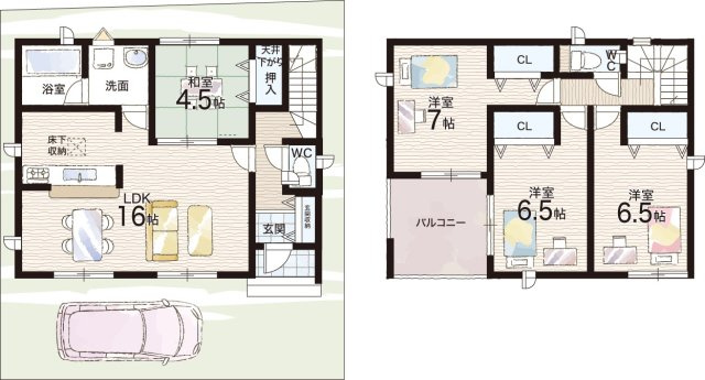 枚方市長尾家具町　第11期　新築一戸建ての間取り|11号地