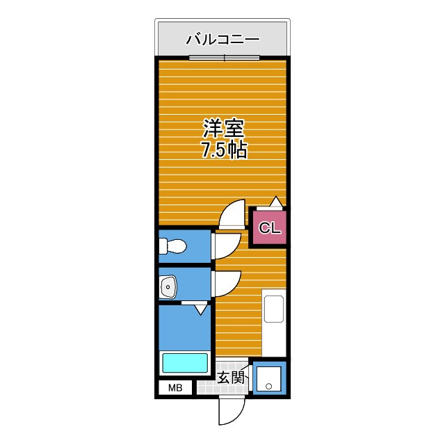 パーシモンフィールドの間取り|南向きの間取り図