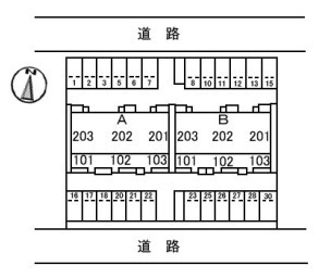 【区画図】 | シャーメゾン神辺 B棟