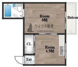 箱殿ハイツの間取り