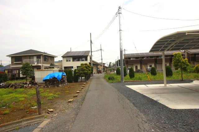 小山市喜沢　区画Bの前面道路含む現地写真