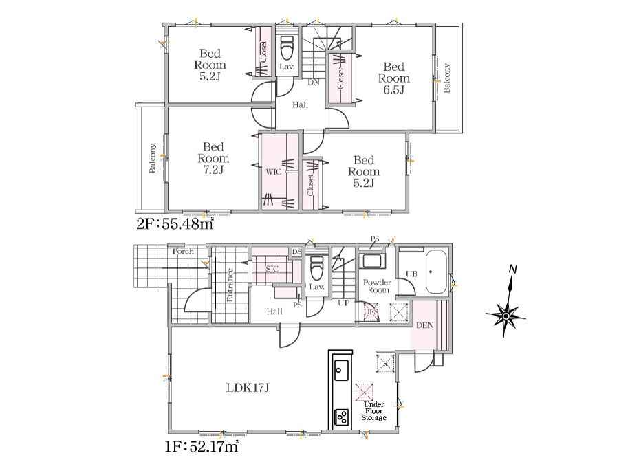 春日井市高山町3丁目(全3棟)の間取り