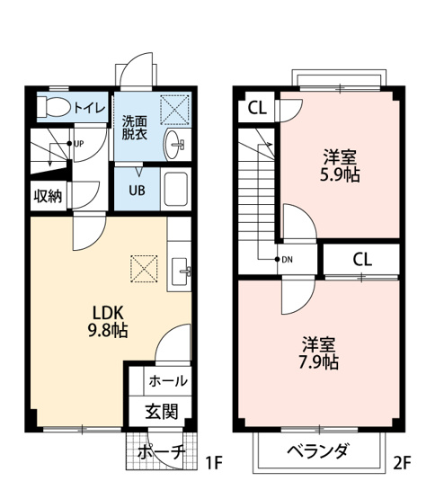 【間取り】 | ルミエールセブンＢ