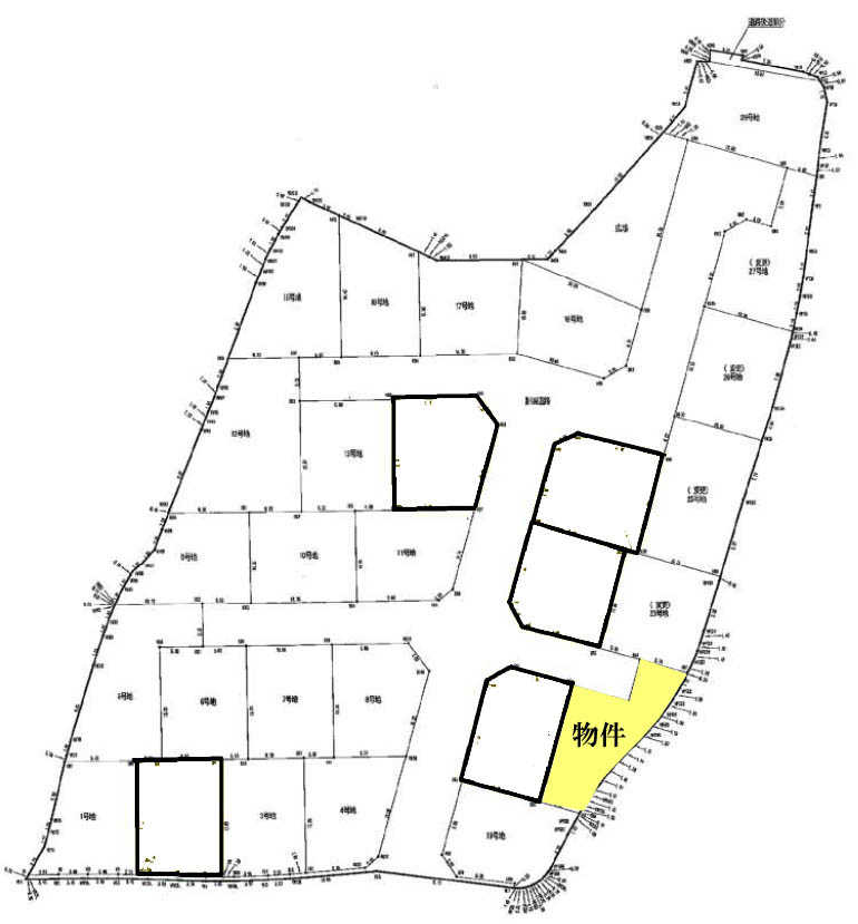 南国市大そね甲新築戸建の区画図|物件の区画図です。