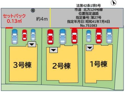 小倉南区北方3丁目3期の区画図