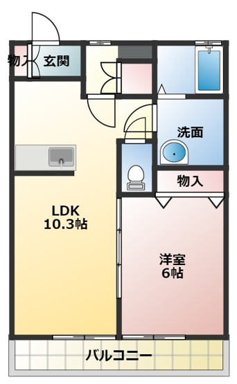 【間取り】 | イーストパレスY-７