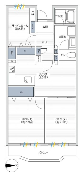 ◆リノベーション済み◆戸塚町 中古マンション 2998万円の間取り