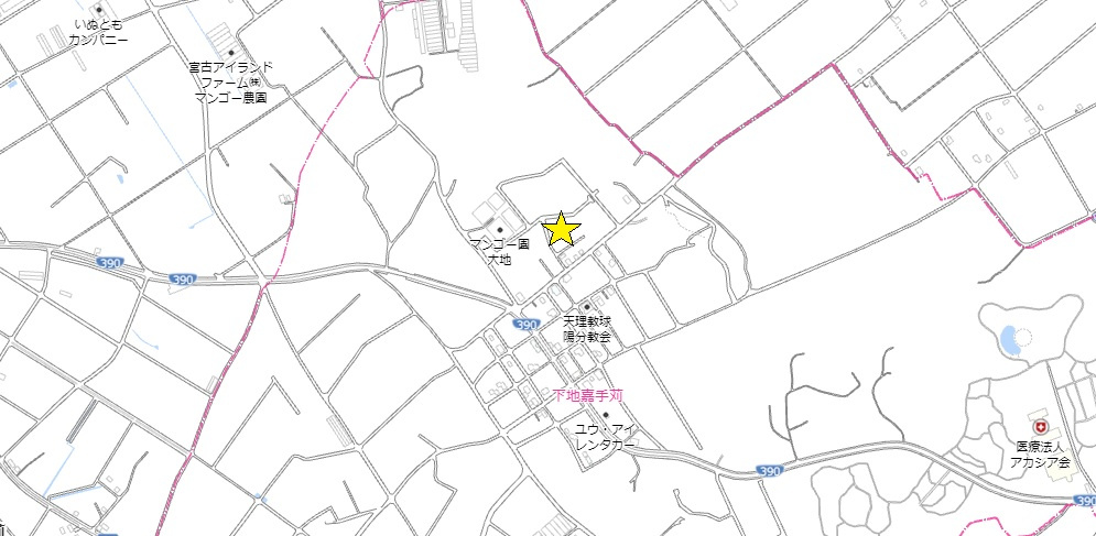 宮古島市下地嘉手苅売地の地図