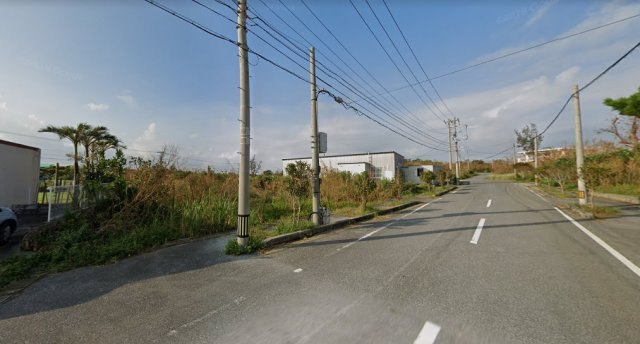 宮古島市平良字西原売地の前面道路含む現地写真