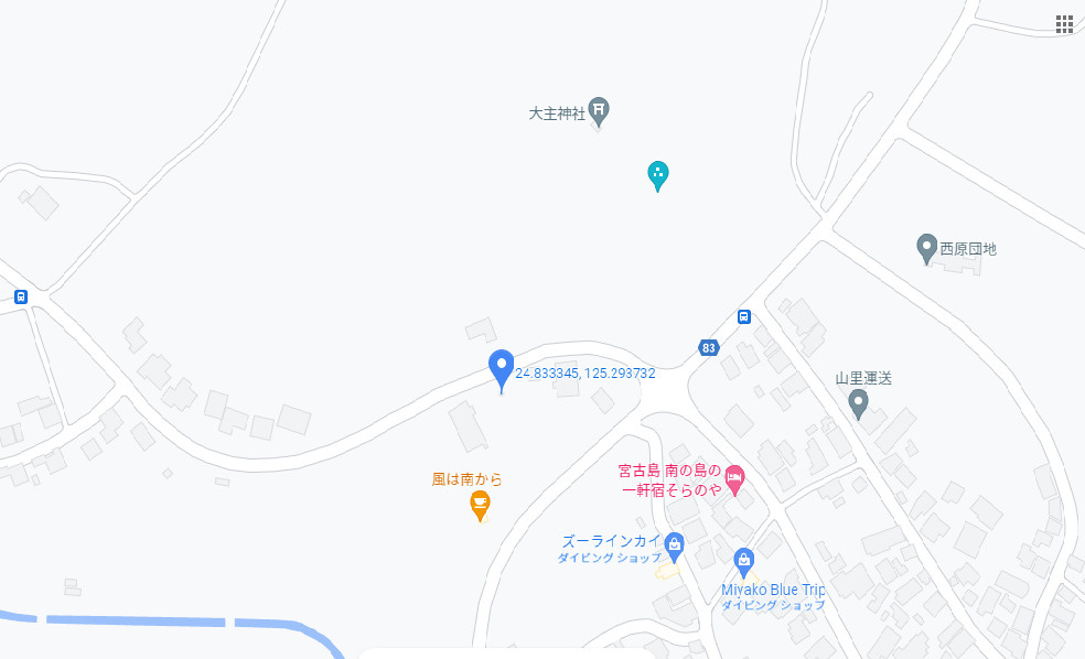 宮古島市平良字西原売地の地図