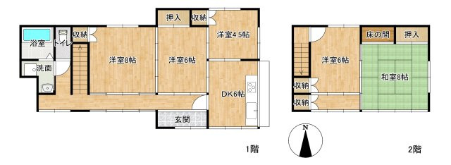 横山町3丁目戸建ての間取り