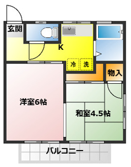 【間取り】 | サンハウス松本B