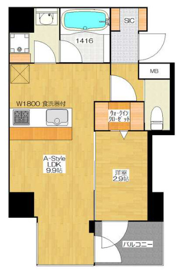 エムヒルズ南森町の間取り