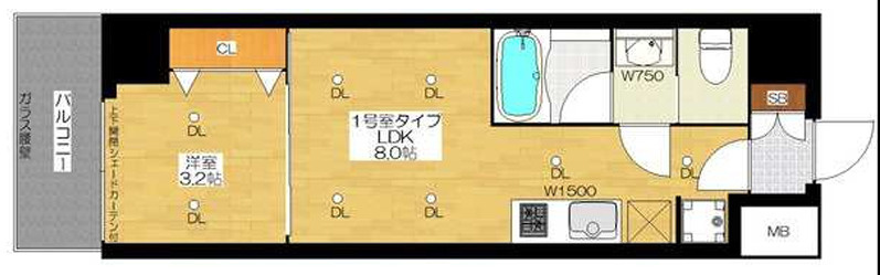 ブエナビスタ西天満の間取り