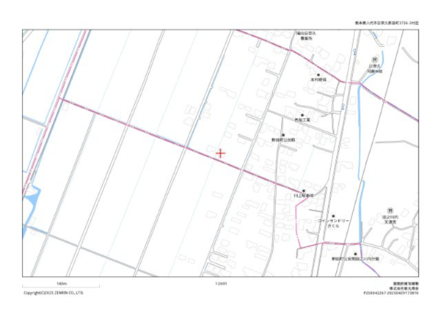 日奈久新田町住宅用地の土地図