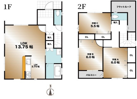 【間取り】 | 船橋市田喜野井６丁目