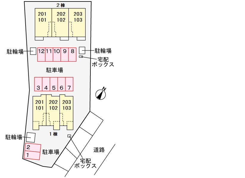 サンライズヒルズⅠの区画図