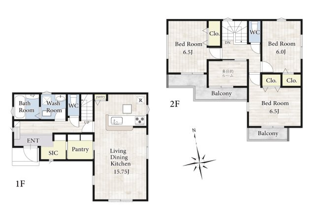 【間取り】 | リビングの大きな開口部は陽当たりの確保だけでなく、まとめ買いで大量のお買い物をした際や家具など大きな物を購入した際に便利です。