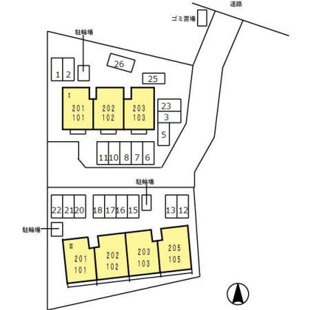 シャンポール Ⅱの区画図