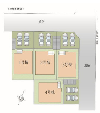 藤沢市大庭7期　新築戸建　全4棟4号棟の区画図