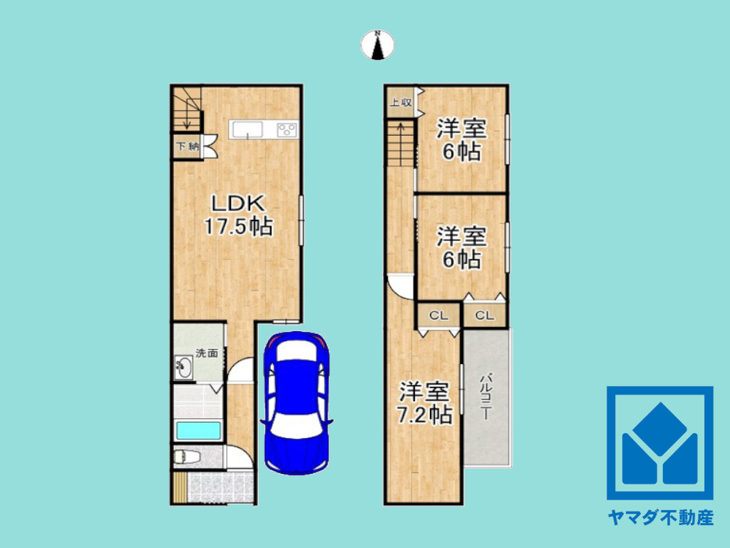 伏見区深草十九軒町の間取り|図面と現況が異なる場合は現況を優先いたします。