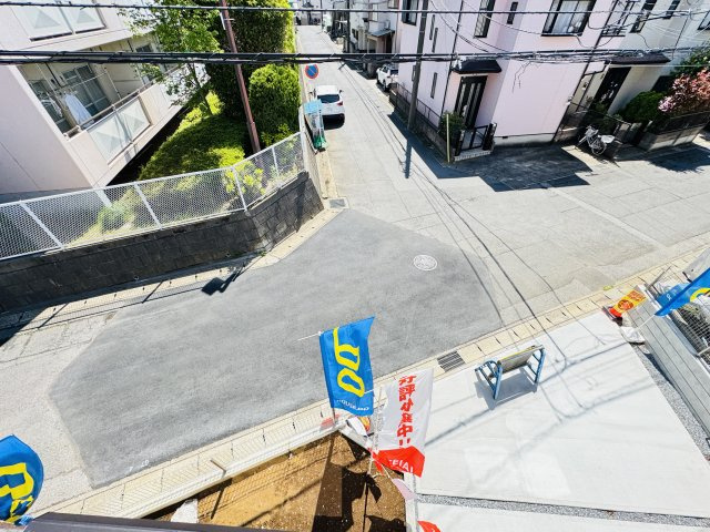 松戸市八ケ崎６丁目新築戸建【八ヶ崎小学校：5分】の展望|バルコニーより道路側眺望