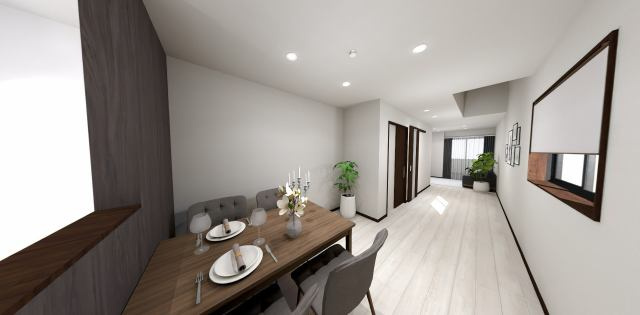 【新築戸建】向日市物集女町五ノ坪「洛西口駅」2LDK+Sの居間・リビング